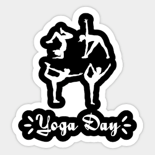 international yoga day Sticker